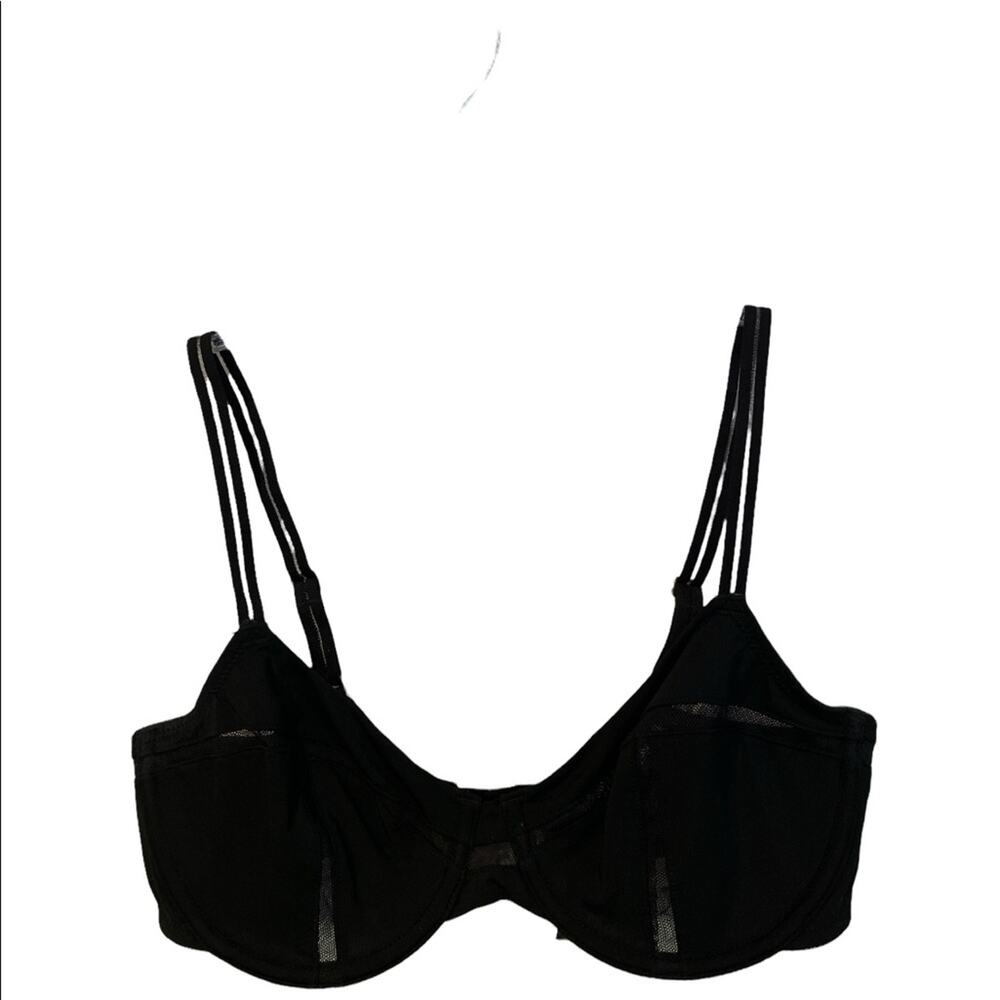 Natori Illusion tulle Stripe Black bra 32C 746168 L
